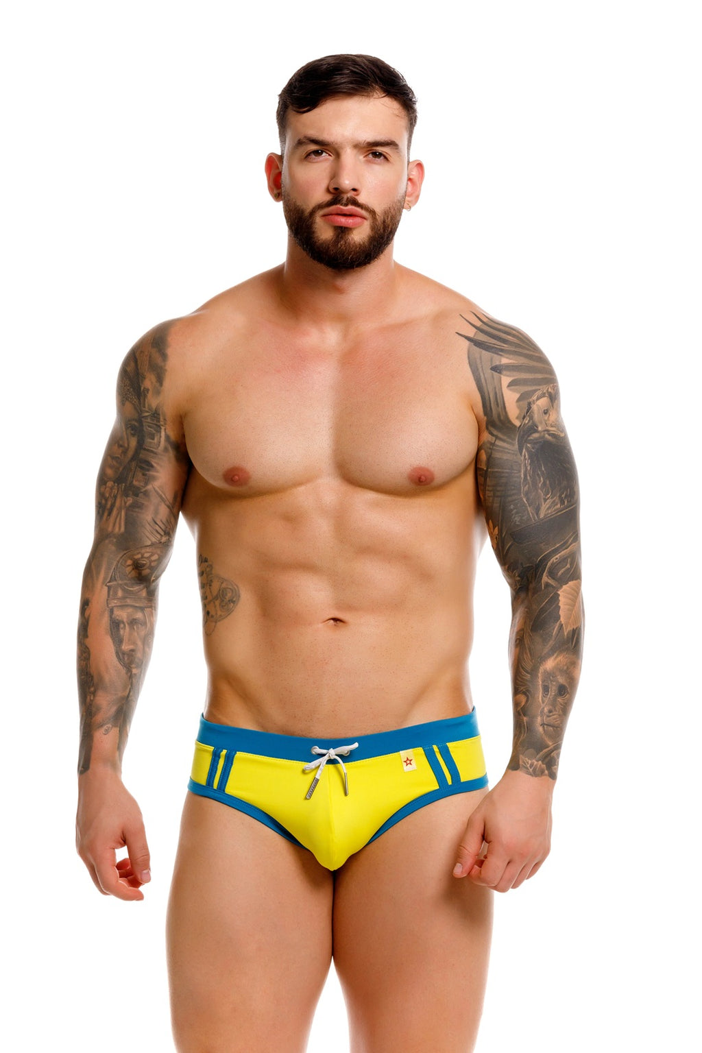 JOR brief caballero amarillo con verde